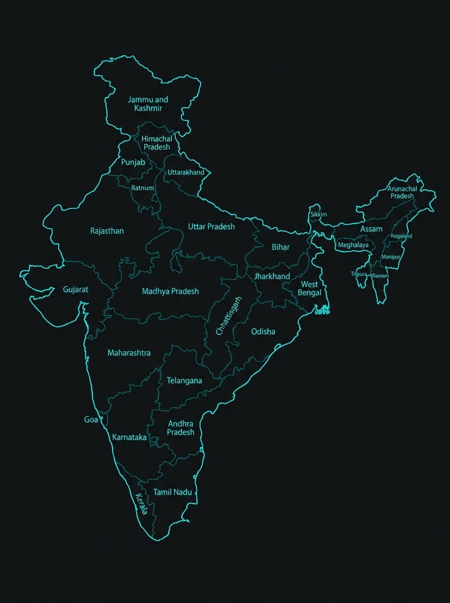 Interactive Vector Map of India - SARHAT EPC